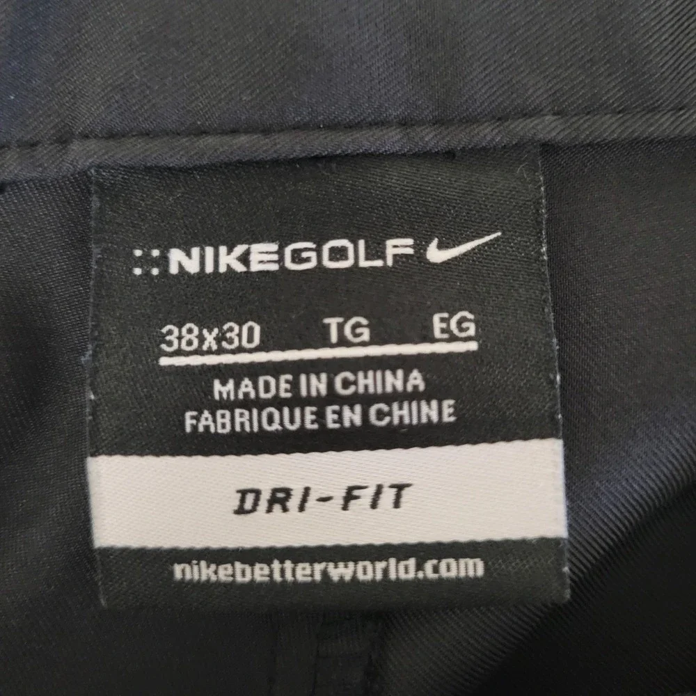 Nike Golf Black Dri Fit Chino Pants 38x30 Fits 40 Performance Athleisure Gorp - Picture 7 of 9